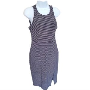 Banana Republic NWT navy and white striped dress size 4
